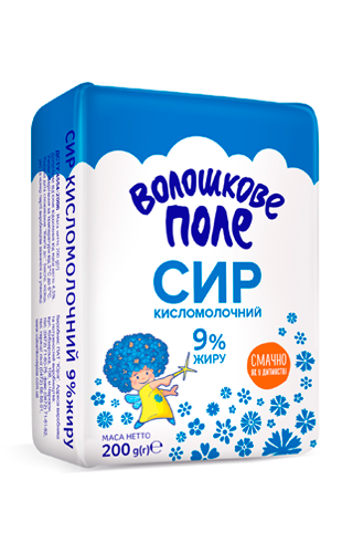 Сир кисломолочний 9% фасований 200г Волошкове Поле